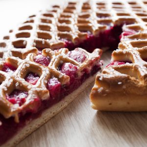 Kersen raster vlaai