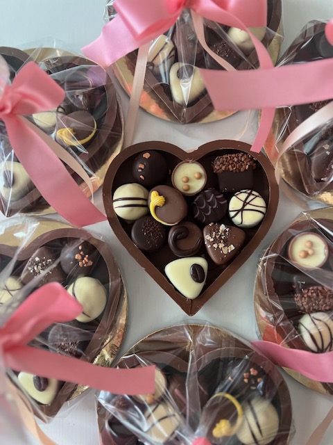 Chocolade hart gevuld met chocolade