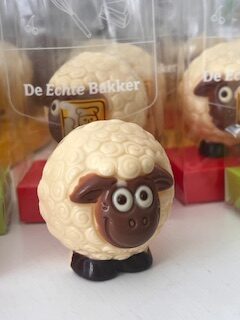 Chocolade schaapje wit