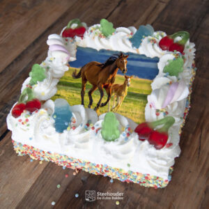 Paard met veulen taart